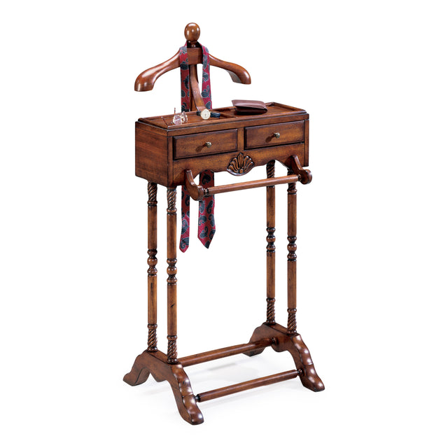 Petrov 22 in. W Rectangular Wood 2 Drawer Valet Stand by Butler Specialty Company
