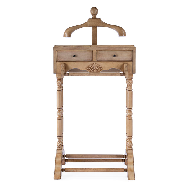 Petrov 22 in. W Rectangular Wood 2 Drawer Valet Stand by Butler Specialty Company