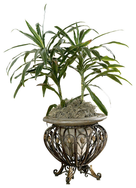 Matthias 20 in. W x 20 in. H Metal and Stone Decorative Planter by Butler Specialty Company