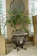 Matthias 20 in. W x 20 in. H Metal and Stone Decorative Planter by Butler Specialty Company