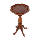 Whitman 12 in. W Round Wood 4 Leg Pedestal Base Scalloped Edge Side Table by Butler Specialty Company