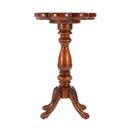Whitman 12 in. W Round Wood 4 Leg Pedestal Base Scalloped Edge Side Table by Butler Specialty Company