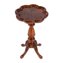 Whitman 12 in. W Round Wood 4 Leg Pedestal Base Scalloped Edge Side Table by Butler Specialty Company