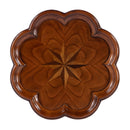Whitman 12 in. W Round Wood 4 Leg Pedestal Base Scalloped Edge Side Table by Butler Specialty Company