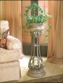 Budapest 13.5 in. W x 36.5 in. H Metal and Stone Decorative Pedestal Planter by Butler Specialty Company