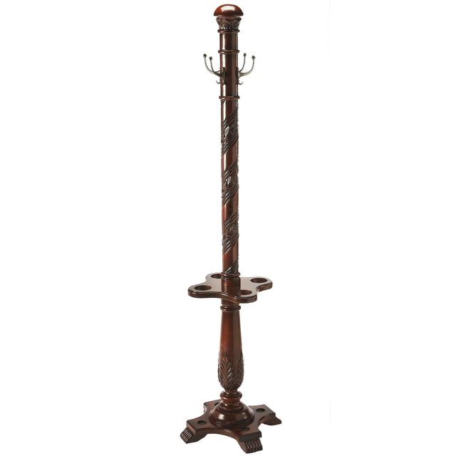 Laird 70 in. H Wood Free-Standing 4 Hook Costumer/Coat Rack with Umbrella Holder by Butler Specialty Company