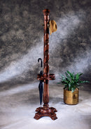 Laird 70 in. H Wood Free-Standing 4 Hook Costumer/Coat Rack with Umbrella Holder by Butler Specialty Company