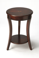 Holdin 18 in. W Round Wood Side Table with Lower Open Shelf by Butler Specialty Company