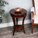 Holdin 18 in. W Round Wood Side Table with Lower Open Shelf by Butler Specialty Company