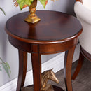 Holdin 18 in. W Round Wood Side Table with Lower Open Shelf by Butler Specialty Company