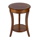 Holdin 18 in. W Round Wood Side Table with Lower Open Shelf by Butler Specialty Company