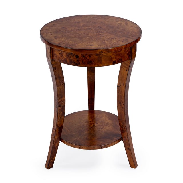 Holdin 18 in. W Round Wood Side Table with Lower Open Shelf by Butler Specialty Company