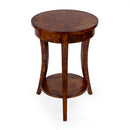Holdin 18 in. W Round Wood Side Table with Lower Open Shelf by Butler Specialty Company