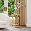 Holdin 18 in. W Round Wood Side Table with Lower Open Shelf by Butler Specialty Company