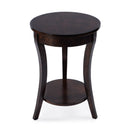 Holdin 18 in. W Round Wood Side Table with Lower Open Shelf by Butler Specialty Company