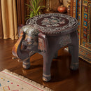 Botswana 17 in. W Novelty Elephant Shaped Hand Painted Solid Wood Side Table by Butler Specialty Company