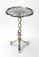 Isidora 17.5 in. W Round Metal and Glass Modern Side Table by Butler Specialty Company
