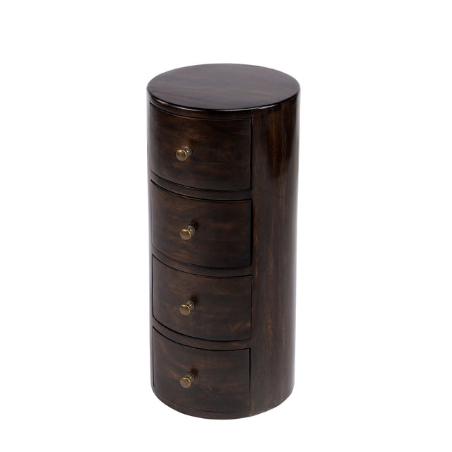 Liam 11 in. W Round Wood 4 Drawer End Table by Butler Specialty Company