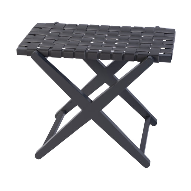 Cipriani 24 in. W Rectangular Leather & Wood Luggage Rack by Butler Specialty Company
