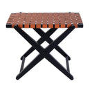 Cipriani 24 in. W Rectangular Leather & Wood Luggage Rack by Butler Specialty Company
