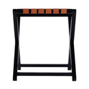Cipriani 24 in. W Rectangular Leather & Wood Luggage Rack by Butler Specialty Company