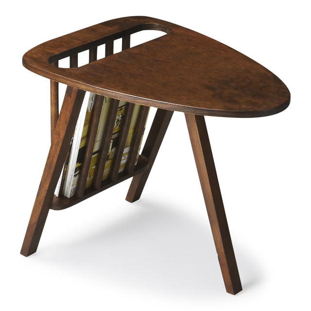 Lowery 15 in. W Triangular Wood Modern Side Table with Magazine Holder by Butler Specialty Company