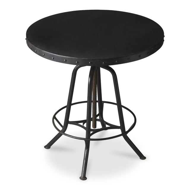 EngleWood 29 in. W Round Metal Industrial Hall/Pub Table with Foot Support by Butler Specialty Company