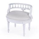 Hathaway 22.5 in. W Oval Upholstered and Wood Traditional Vanity Seat by Butler Specialty Company