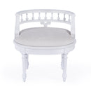Hathaway 22.5 in. W Oval Upholstered and Wood Traditional Vanity Seat by Butler Specialty Company