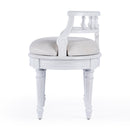 Hathaway 22.5 in. W Oval Upholstered and Wood Traditional Vanity Seat by Butler Specialty Company