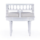 Hathaway 22.5 in. W Oval Upholstered and Wood Traditional Vanity Seat by Butler Specialty Company
