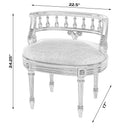 Hathaway 22.5 in. W Oval Upholstered and Wood Traditional Vanity Seat by Butler Specialty Company