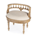 Hathaway 22.5 in. W Oval Upholstered and Wood Traditional Vanity Seat by Butler Specialty Company