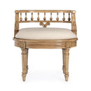 Hathaway 22.5 in. W Oval Upholstered and Wood Traditional Vanity Seat by Butler Specialty Company