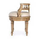 Hathaway 22.5 in. W Oval Upholstered and Wood Traditional Vanity Seat by Butler Specialty Company