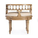 Hathaway 22.5 in. W Oval Upholstered and Wood Traditional Vanity Seat by Butler Specialty Company