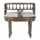 Hathaway 22.5 in. W Oval Upholstered and Wood Traditional Vanity Seat by Butler Specialty Company