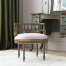 Hathaway 22.5 in. W Oval Upholstered and Wood Traditional Vanity Seat by Butler Specialty Company