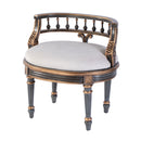 Hathaway 22.5 in. W Oval Upholstered and Wood Traditional Vanity Seat by Butler Specialty Company