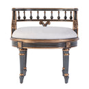 Hathaway 22.5 in. W Oval Upholstered and Wood Traditional Vanity Seat by Butler Specialty Company