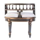 Hathaway 22.5 in. W Oval Upholstered and Wood Traditional Vanity Seat by Butler Specialty Company