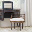 Hathaway 22.5 in. W Oval Upholstered and Wood Traditional Vanity Seat by Butler Specialty Company