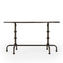 Kira 38 in. W Oval Metal Industrial Coffee Table with Tray Top Edging by Butler Specialty Company