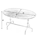 Kira 38 in. W Oval Metal Industrial Coffee Table with Tray Top Edging by Butler Specialty Company