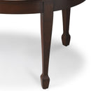 Clayton 38 in. W Oval Wood Coffee Table with Veneer Linen-Fold Inlay by Butler Specialty Company