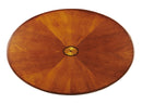 Clayton 38 in. W Oval Wood Coffee Table with Veneer Linen-Fold Inlay by Butler Specialty Company