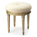 Bernadette 18.5 in. Seat Height Round Upholstered and Wood Traditional Vanity Stool by Butler Specialty Company