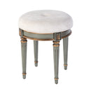 Bernadette 18.5 in. Seat Height Round Upholstered and Wood Traditional Vanity Stool by Butler Specialty Company
