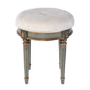 Bernadette 18.5 in. Seat Height Round Upholstered and Wood Traditional Vanity Stool by Butler Specialty Company