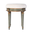 Bernadette 18.5 in. Seat Height Round Upholstered and Wood Traditional Vanity Stool by Butler Specialty Company